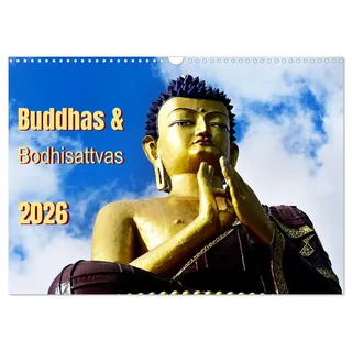 Calvendo Buddhas & Bhodisattvas (Wandkalender 2026 DIN A3 quer), CALVENDO Monatskalender: Hier finden Sie Beispiele buddhistischer Kunst des tibetischen Kulturraumes (CALVENDO Kunst)
