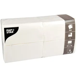 Papstar 16109 Servietten, Tissue, weiß, 16 x 35 x 17 cm, Weiss