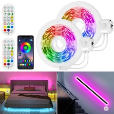 3m LED Strip Bewegungsmelder,3 Modi, RGB LED Streifen mit PIR Bewegungssensor,Bewegung Aktiviert Licht Leiste,Nachtlicht Schlafzimmer Treppenhaus Korridor