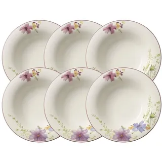 Villeroy & Boch Suppenteller Mariefleur Basic ø 23 cm 6er Set Weiß