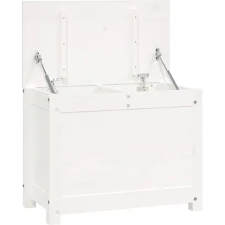 Truhe Weiß 60x32x45,5 cm Massivholz Kiefer - Weiß