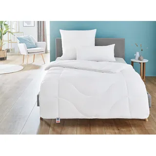 IRISETTE Lotte 4-Jahreszeitendecke - Produziert in Deutschland - Steppbett mit Top Cool Gewebe, 95 Grad waschbar, inkl. Aufbewahrungstasche, 135 x 200 cm, weiß, Öko-Tex Zertifiziert