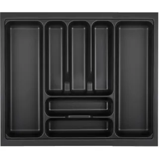Orga-Box VIII Besteckkasten 511 x 480 mm Lavagrau für 60er Schränke | mit Perlstruktur für Häcker Küchen