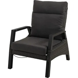 Loungesessel - 74x83x94 cm - Aluminium - Olefinkissen - Grau