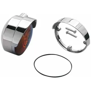 Drag Specialties Visor Harley Davidson Flt 86-19 Ersatzblinkerglas - Chrome - One Size