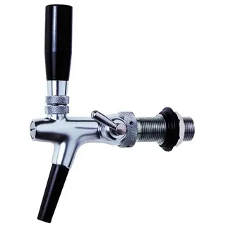 ich-zapfe Zapfhahn, Kompensatorhahn, Bierzapfhahn, Schankhahn - verchromt, Length:35 mm