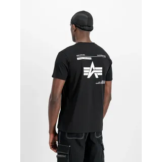 Alpha Industries "Label Back Print Kurzarm-t-shirt - Black - XL, schwarz, Obermaterial: 100% Baumwolle, Shirts T-Shirt