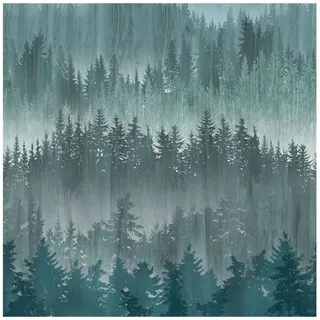 A.S. Création A.S. Creation Fototapete Wald 1,59 m x 2,8 m Blau-Grau FSC®