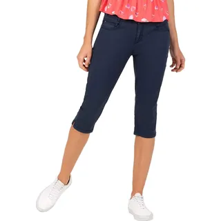 Timezone Damen Slim Salometz 3/4 Shorts, Blau (total Eclipse 3393), W28(Herstellergröße:28)