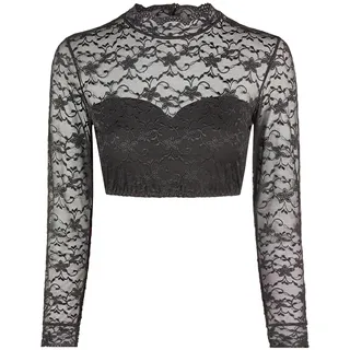 Dirndlbluse NINA VON C. "Dirndlbluse langarm Elvira", Damen, Gr. 32, schwarz, Obermaterial: 86% Polyamid PA. 14% Elasthan EL., Blusen Dirndlbluse