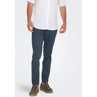 Only & Sons Mark Pete Slim Dobby 0058 Chinohose / Bering sea), - 30 30