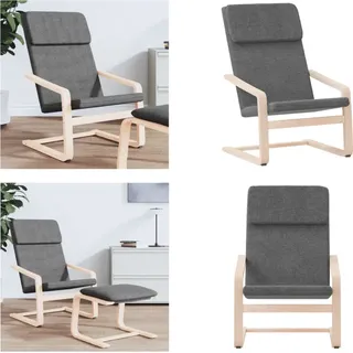 vidaXL Relaxsessel Dunkelgrau Stoff - Relaxsessel - Sessel - Loungesessel - Wohnzimmersessel - Grau