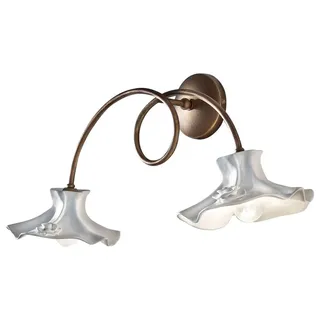 Wandlampe Keramik Metall B: 62 cm 2x E14 Landhaus Stil Handarbeit Wandleuchte