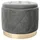 Pouf LIZ Samt 50 x 40 x 50 cm Grau