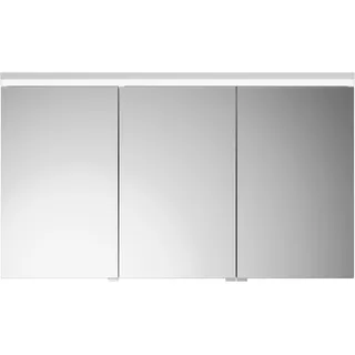 burgbad Lin20 Spiegelschrank LED-Beleuchtung, 3 Türen, mittlerer Tür Anschlag links 1200x700x170mm, SPQK120RF5352, Farbe: Basaltgrau Matt mit Laserkante