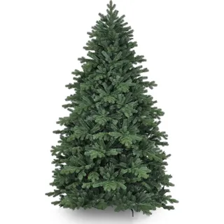 Künstlicher Weihnachtsbaum DELUXE Bernard 270cm, Tannenbaum Christbaum Kunstbaum Dekobaum mit Metallständer - Beige, Grün