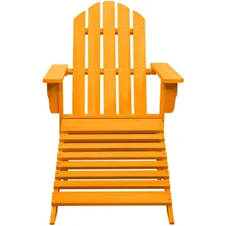 vidaXL Adirondack-Gartenstuhl mit Fußteil Massivholz Tanne Orange - Orange