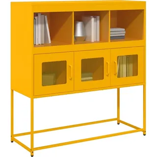 vidaXL Sideboard Senfgelb 100,5x39x107 cm Kaltgewalzter Stahl - Gelb