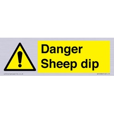 Danger Sheep Dip Schild – 150 x 50 mm – L15