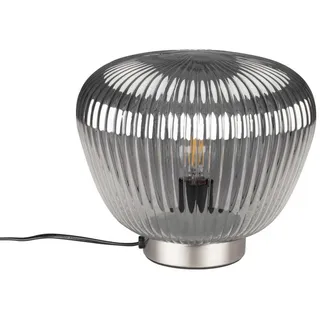 Dieter Knoll Tischleuchte , Chromfarben , Glas , Uni , oval , 22.5 cm , RoHS, Bsci, Ce , Schnurschalter , Lampen & Leuchten, Leuchtenserien