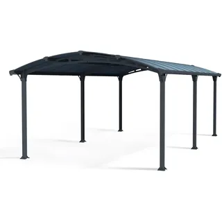 CANOPIA Einzel-Carport Arcadia 6400 3,59 x 6,44 m grau inkl. Regenrinne