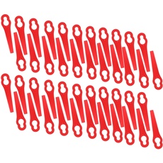 Kunststoffmesser Rasentrimmer,60PCS Kunststoffmesser Set,Rasentrimmer Messer, Rasentrimmer Zubehör, Ersatzmesser Für Akku Rasentrimmer, Kunststoffmesser Für Garten, Grasschneider Messer (Rot)