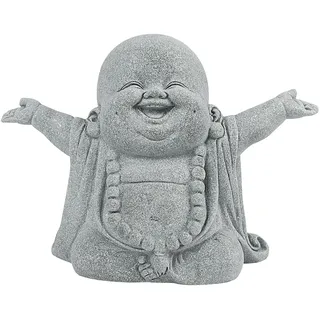 Nexlynk Buddha Statue Sandstein Gebet Mönch Figur Feng Shui Dekoration für Garten Outdoor und Meditation Raum, Bonsai Micro Landschaft Dekor für Aquarium Fisch Tank, Auto Garten Deko