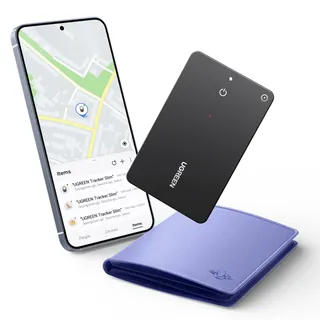 UGREEN FineTrack Slim S Tracker Kompatibel mit Samsung SmartThings | Wiederaufladbarer Walletfinder, IP68 Wasserdicht, 1,7mm extrem flaches Karte für Brieftasche, Schlüssel und Gepäck