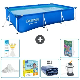 Bestway Steel Pro Rechteckig - 300x201x66 cm - 7-teilig S75 - Blau