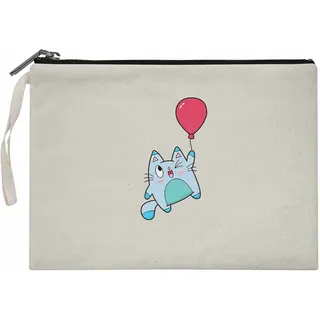 Bonateks, Damen Clutches, Digital Bedruckt, Canvas-Stoff, Alltagsmode, Beige, Größe: 25x5x18 cm