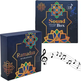 Soundbox RAMADAN - ca. 13 x 13 cm - Musik Box mit Bewegungsmelder spielt Ramadan Musik