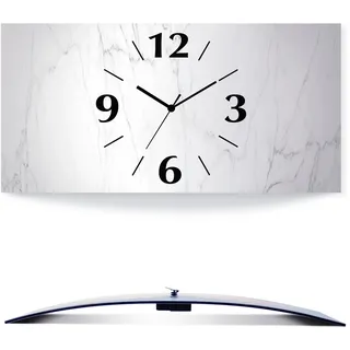ARTland Wanduhr 60 cm Funkuhr 60x30 cm weiß