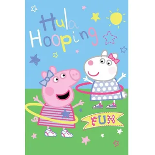 Jerry Fabrics Peppa Pig Hula Hooping Fleece Decke