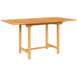 Gartentisch Ausziehbar 110-160x80x75 cm Massivholz Teak - Braun, Bunt
