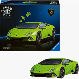 Ravensburger 3D Puzzle Iconics: Lamborghini Huracán EVO - Eine Sportwagen Ikone als detailgetreues Modellauto im Maßstab 1:18