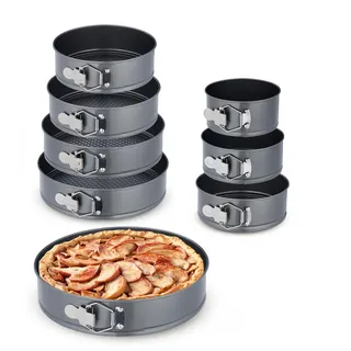 Relaxdays Springform Set , Anthrazit , Metall , 28x6.5x28 cm , Backen & Backzubehör, Backformen, Springformen