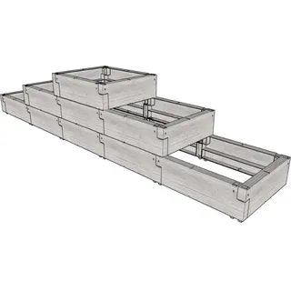 Juwel Hochbeet Timber Ergoline 185 x 125 x 40 cm Grau