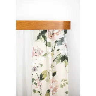 Schienensystem GARESA "Kunststoffschiene mit Blende", braun (kirschbaum), L:270cm T:7,5cm, Kunststoff, Gardinenstangen, Schienensystem, seitlich mit 2 Rundbögen (kein Spalt zwischen Vorhang und Wand)