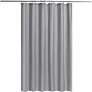 N&Y Home Stoff-Duschvorhang oder -Einsatz mit Magneten – Grauer Duschvorhang für Badezimmer mit Hotelqualität, maschinenwaschbar, wasserabweisend – grau, 183 x 183 cm