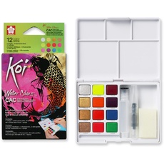 Bild Koi Water Colors Sketch Box 12 metallic napjes