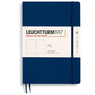 Leuchtturm1917 349299 Notizbuch Composition (B5), Softcover, 123 Nummerierte Seiten, Blanko, Marine