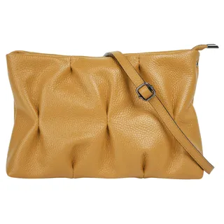Cluty Umhängetasche Leder Gelb