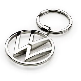 Volkswagen 000087010BN Schlüsselanhänger Metall Keyring Anhänger, Silber
