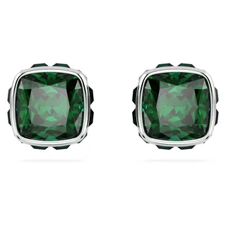 Swarovski Birthstone Ohrstecker Mai, Grüne und Rhodinierte Ohrringe mit Strahlenden Swarovski Kristallen