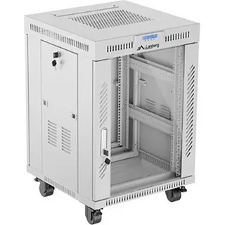 Lanberg FF01-6615-12SL Rackschrank 15U Freistehendes Rack Grau