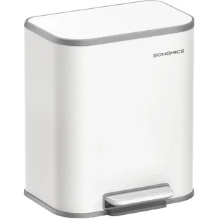 Songmics Mülleimer 20 l Wolkenweiß