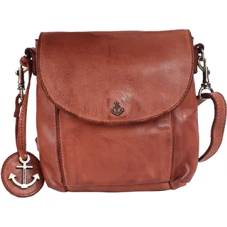 HARBOUR 2nd Umhängetasche »Iben« Damen Handtasche, Schultertasche mit Anker-Anhäner, braun