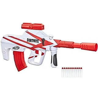 Nerf Fortnite B-AR motorisierter Dart-Blaster, Fortnite Konvergenz-Lackierung, motorisierter 10-Dart Blaster, Clip-Magazin, 10 Darts