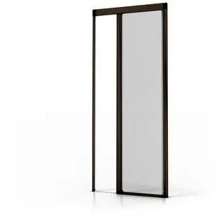 Avosdim Fliegengitter-Rollo für Tür, Aluminium, Luxus, Höhe 230 x Länge 140 cm, zuschneidbar, Braun 8019, strukturiert, Insektenschutz, verstellbar