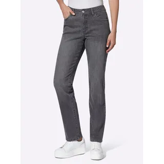 5-Pocket-Jeans CASUAL LOOKS, Damen, Gr. 50, Normalgrößen, grau (grau, denim), 99% Baumwolle, 1% Elasthan, unifarben, lang, Jeans 5-Pocket-Jeans
